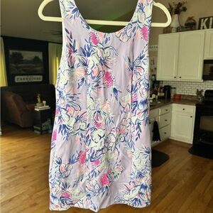 Lilly Pulitzer Pink and Blue Floral Dress NWT